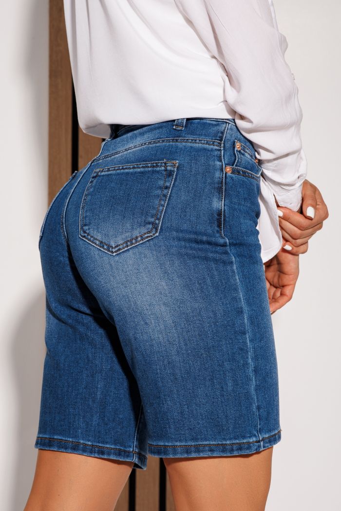 Blugi Scurti Dama Leila Albastri #A1149