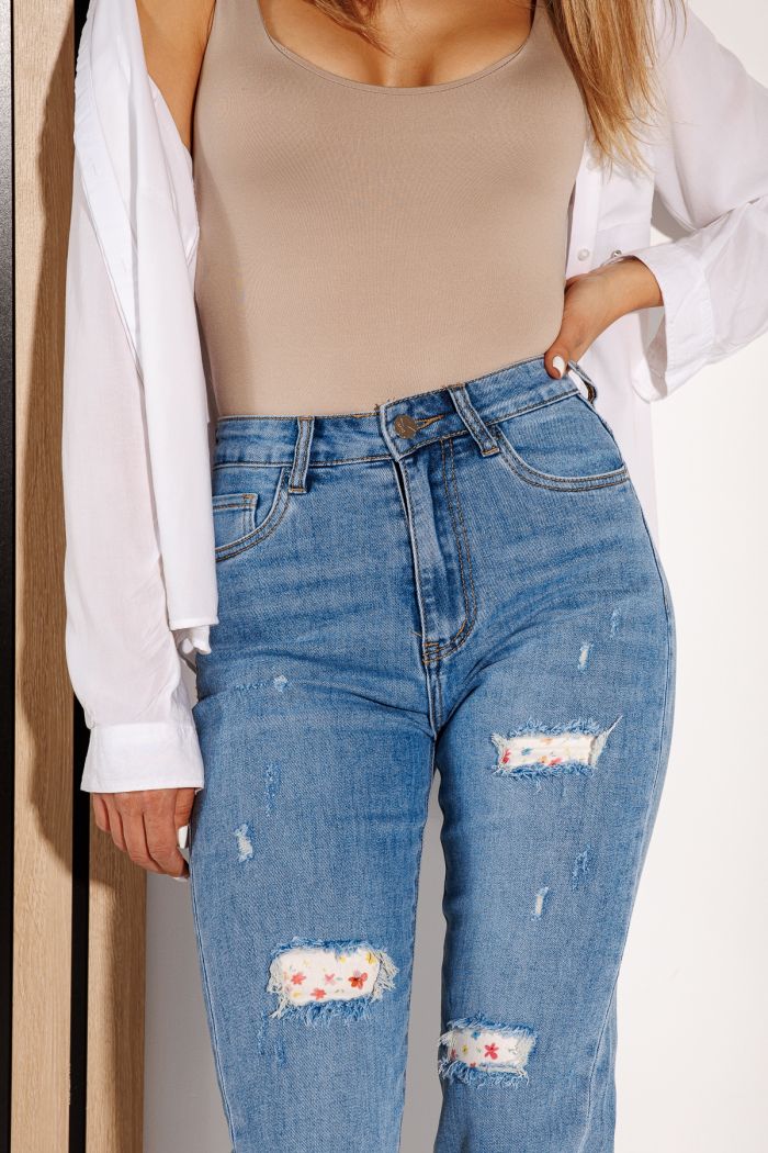 Blugi Baggy Fit Dama Aylani Albastri #A1165