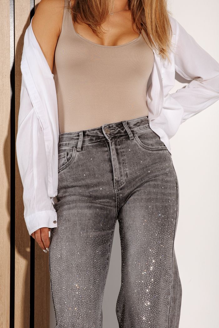 Blugi Evazati Dama Yolanda Gri #A1158