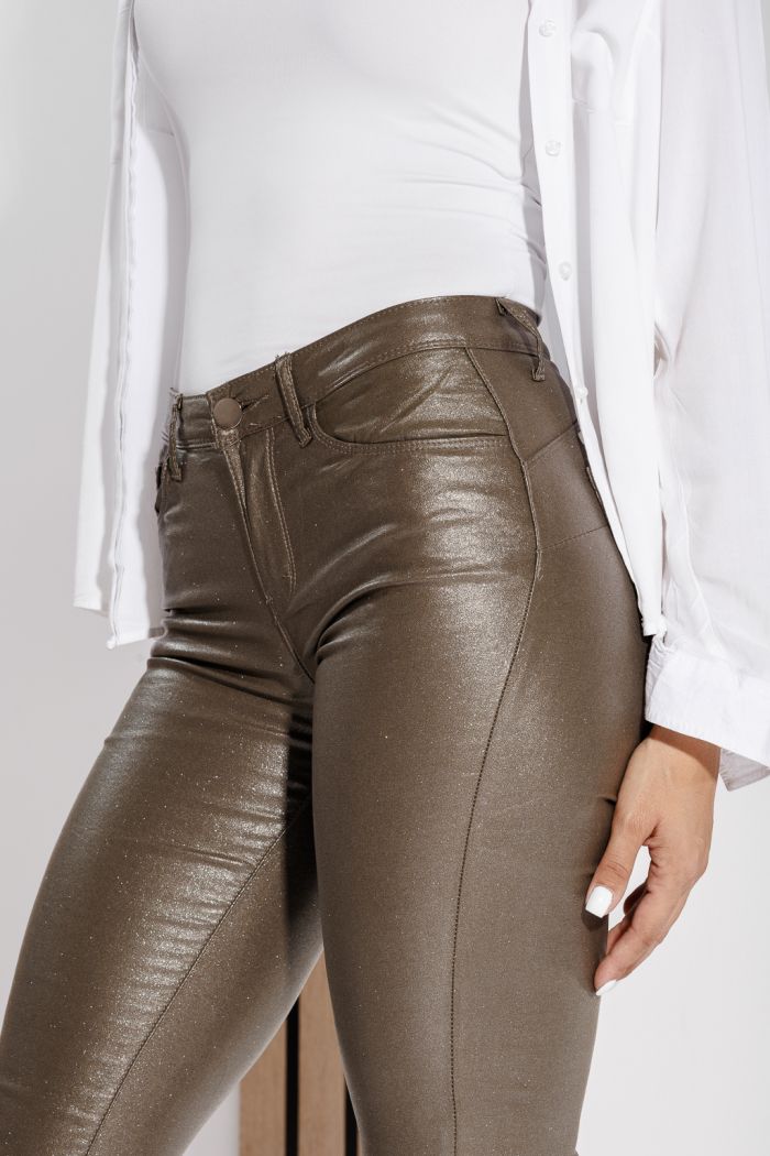 Pantaloni Cerati Vatuiti Dama Fatima Khaki #A663