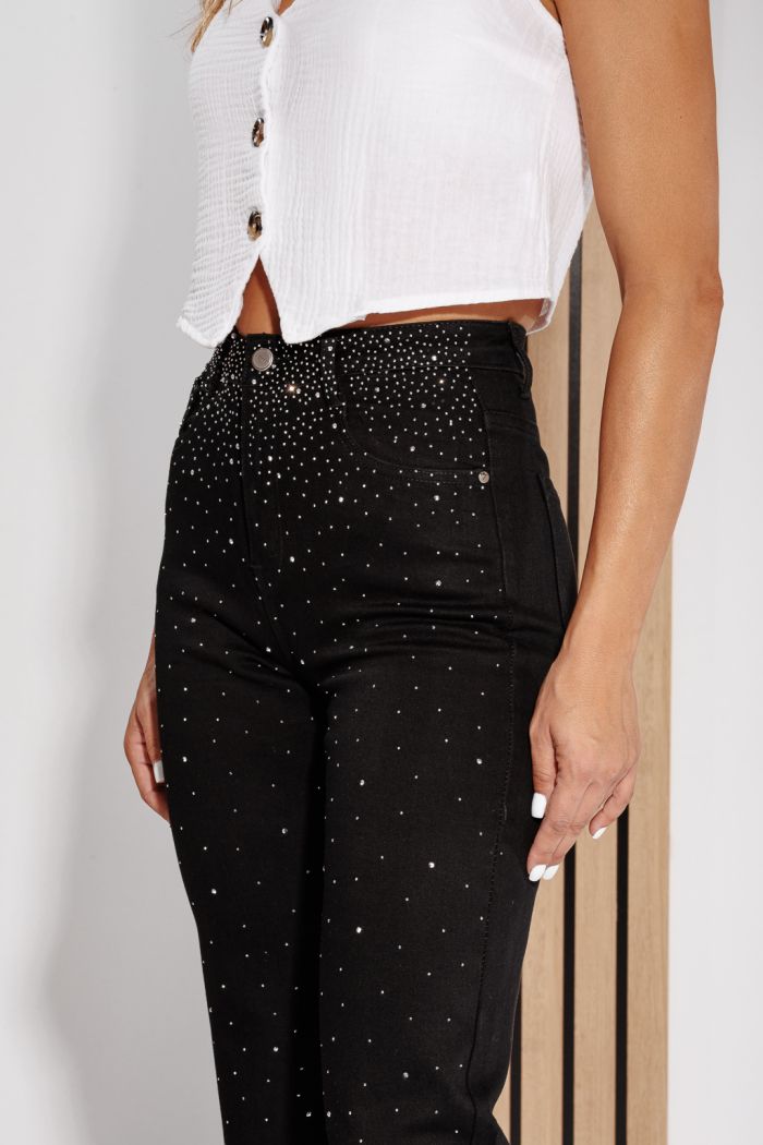 Blugi Wide Leg Dama Inara Negri #A1196