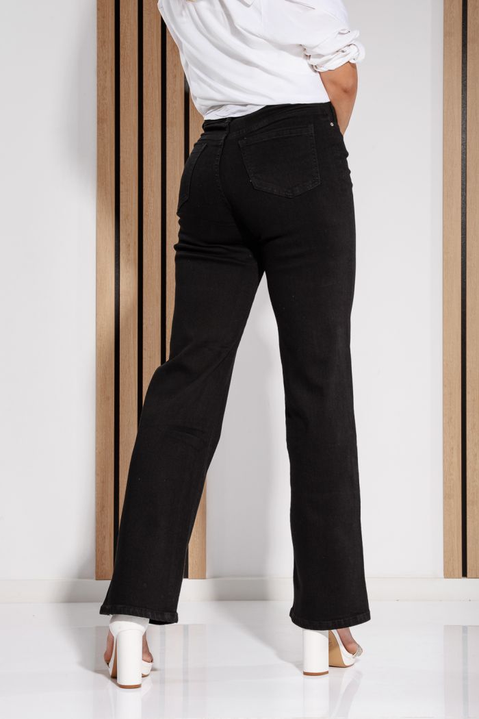 Blugi Wide Leg  Dama Diana Negri #A1180