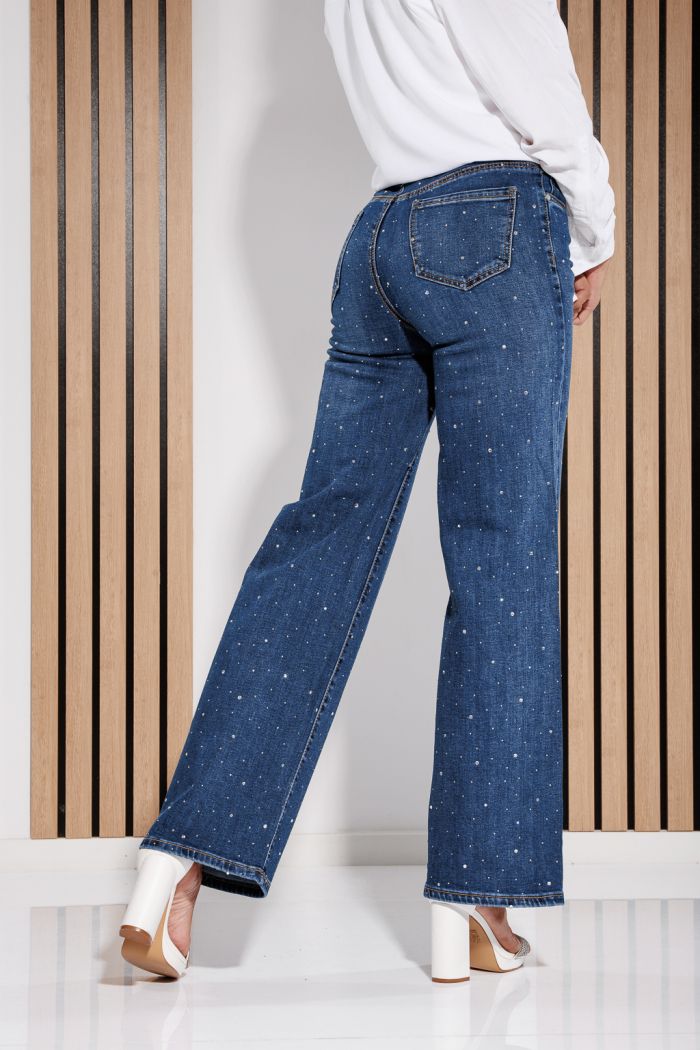 Blugi Evazati Dama Nina Albastri #A1170
