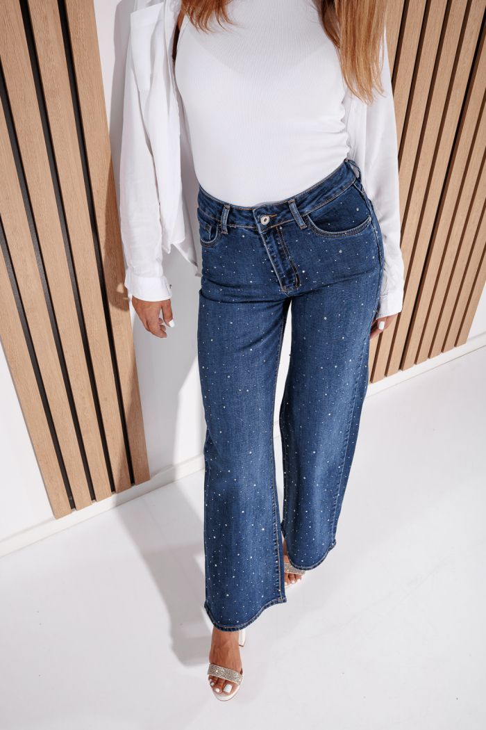 Blugi Evazati Dama Nina Albastri #A1170