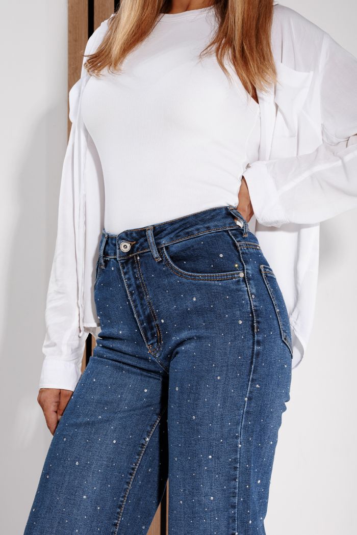 Blugi Evazati Dama Nina Albastri #A1170