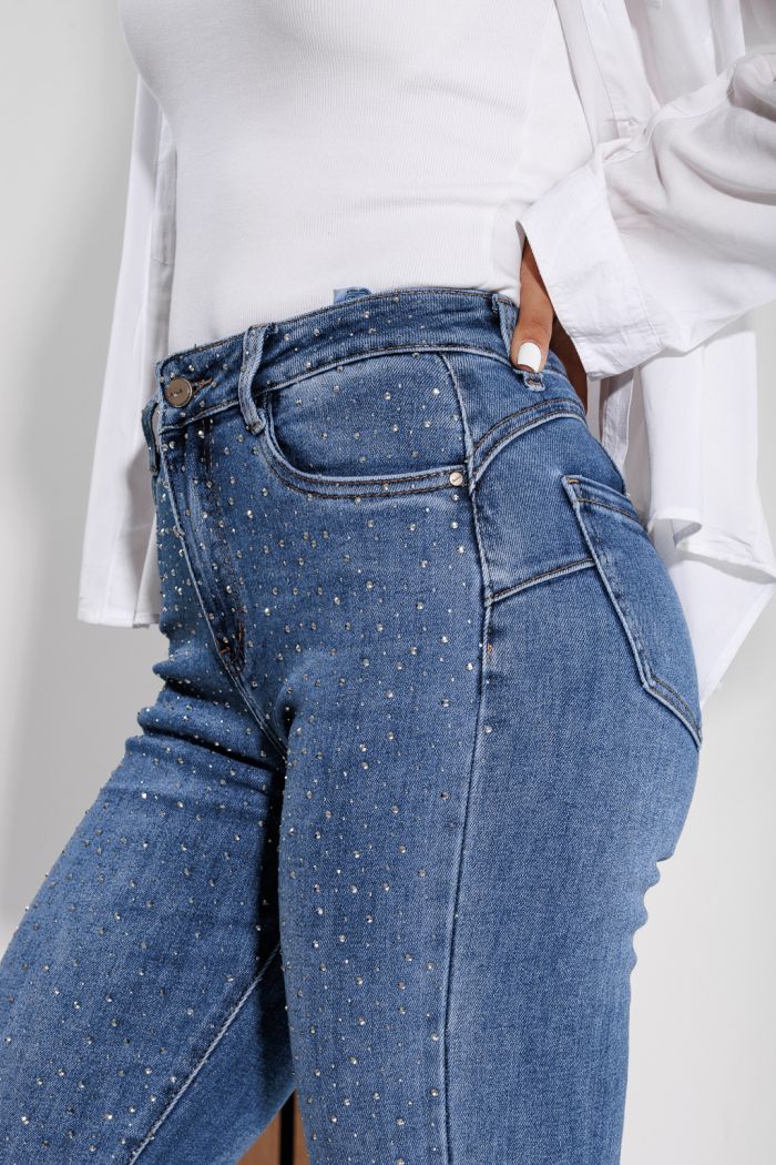 Blugi Skinny cu PushUp Dama Victoria Albastri #A1184
