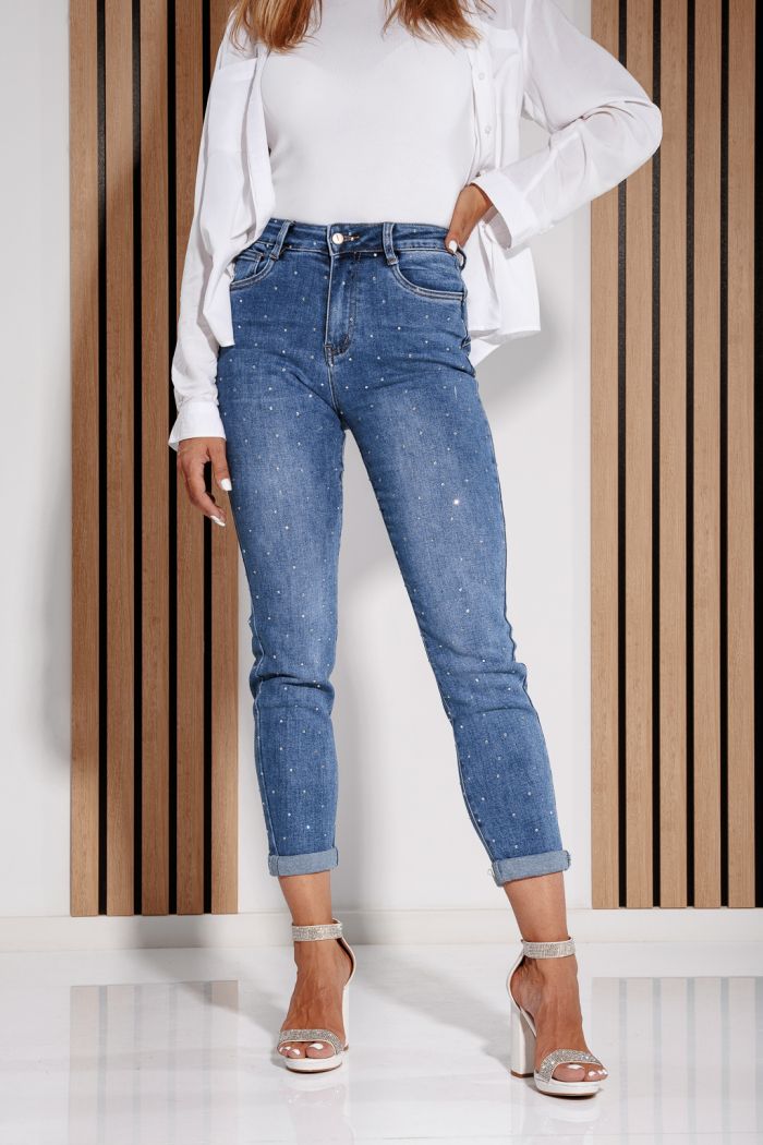 Blugi Skinny cu PushUp Dama Selene Albastri #A1179