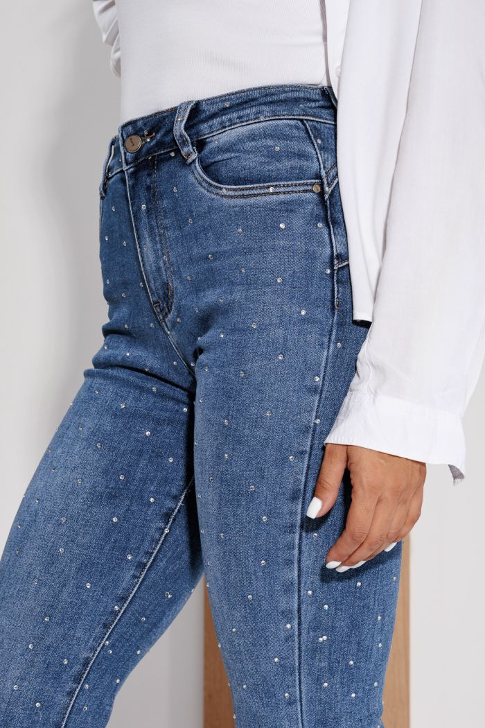 Blugi Skinny cu PushUp Dama Selene Albastri #A1179