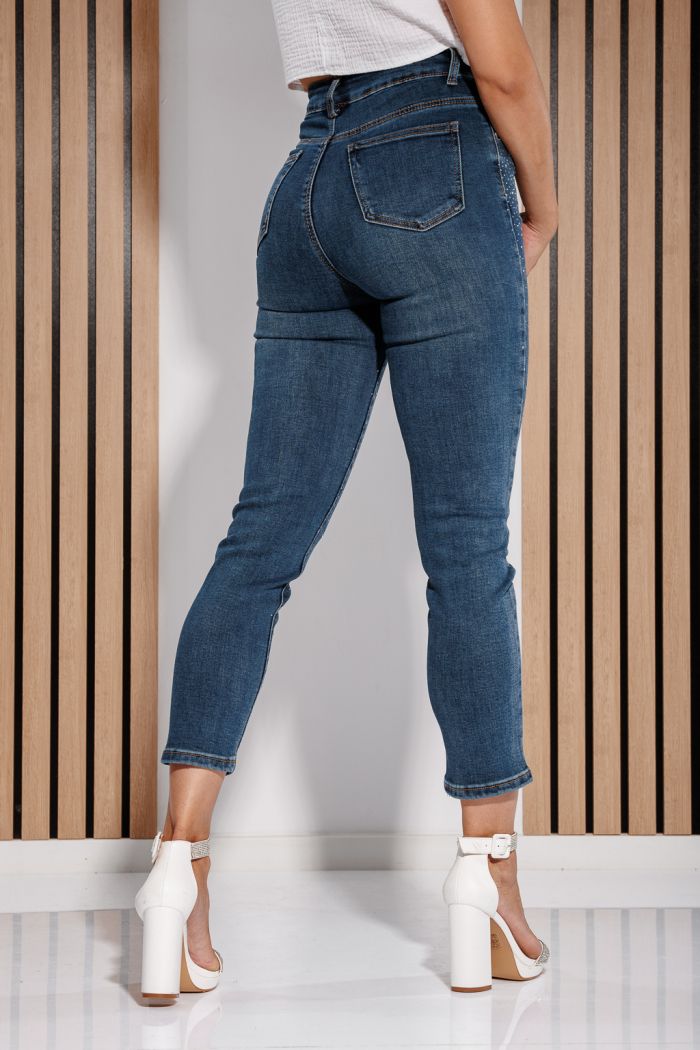 Blugi Skinny Dama Luna Albastri #A1173