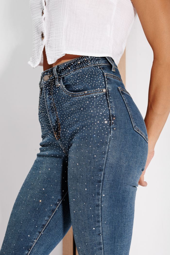 Blugi Skinny Dama Luna Albastri #A1173