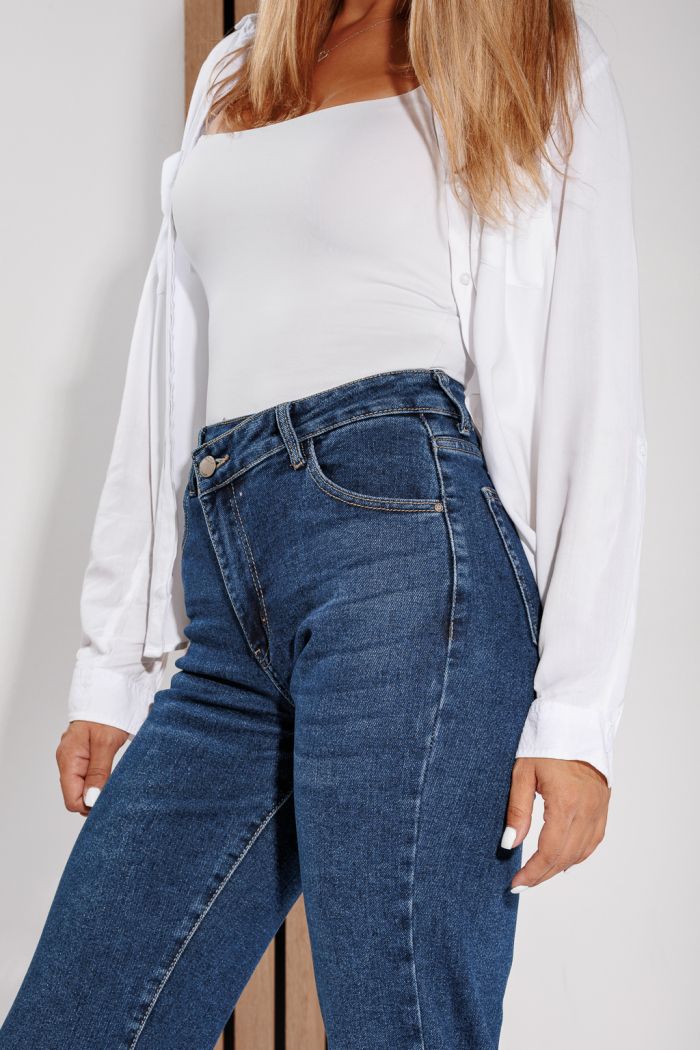 Blugi Baggy Fit Dama Naomi Albastri #A1188