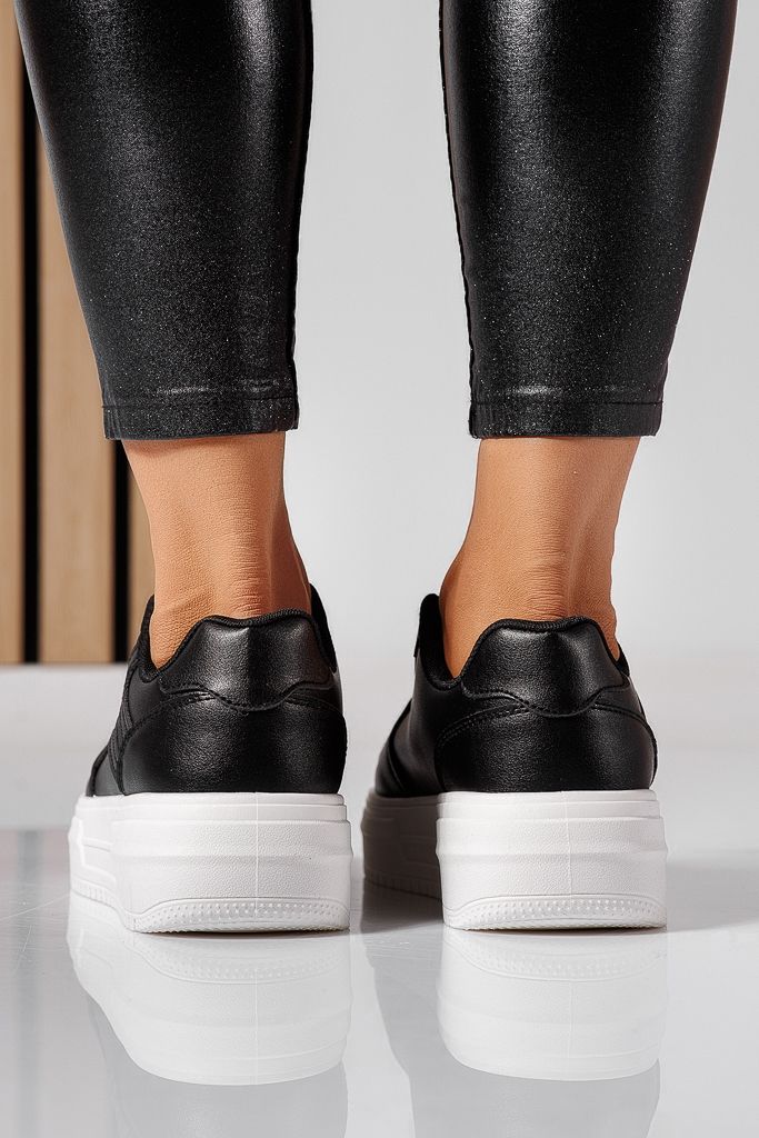 Adidasi dama negri din piele ecologica Adrianne #22525