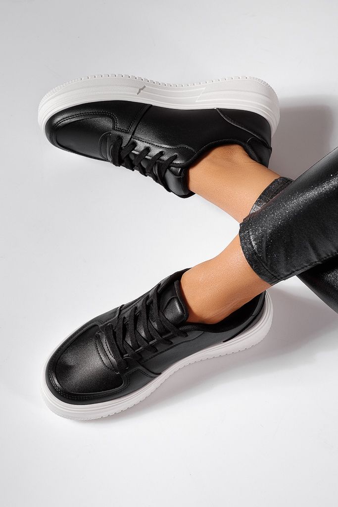 Adidasi dama negri din piele ecologica Adrianne #22525