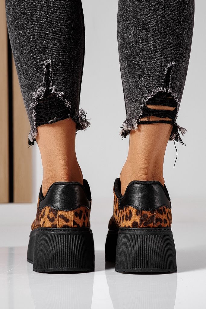 Adidasi dama leopard din piele ecologica intoarsa Sofia #22495
