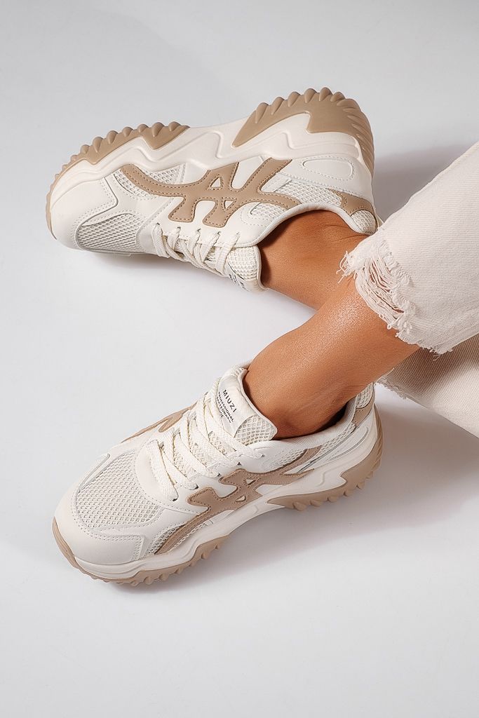 Adidasi dama khaki din piele ecologica Aurora #22500