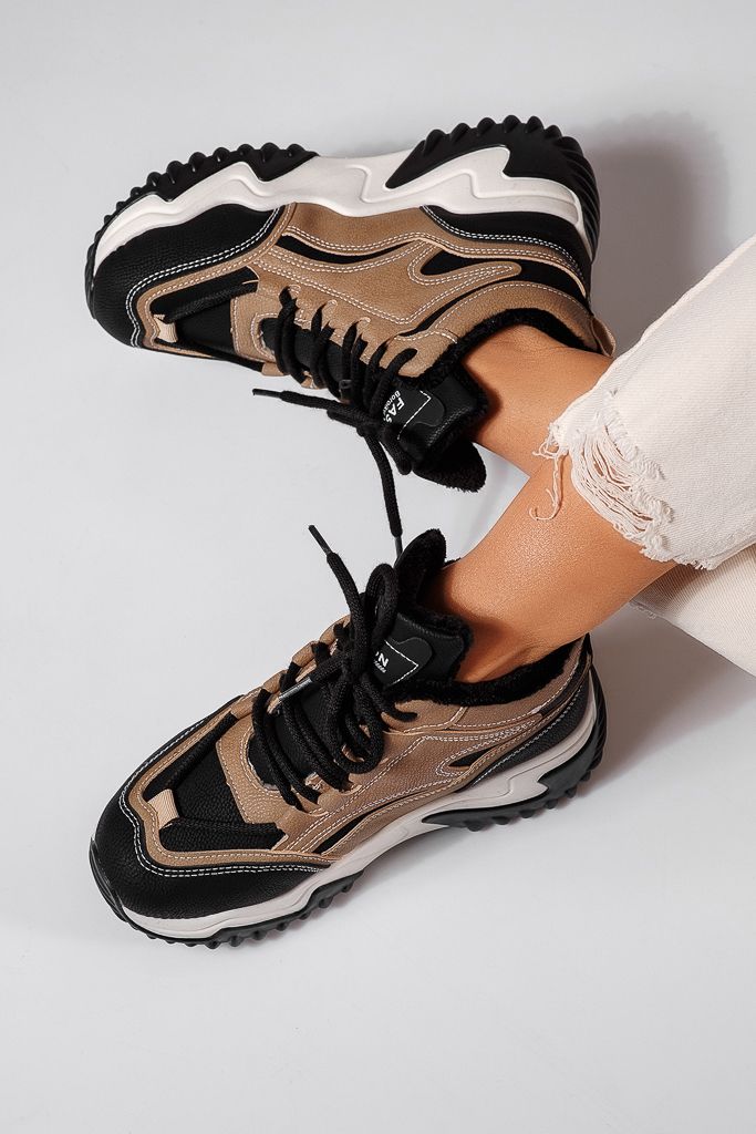 Adidasi dama imblaniti khaki din piele ecologica Chiara #22514
