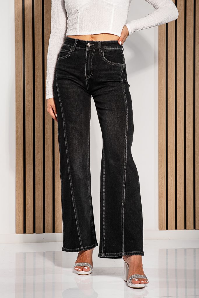 Blugi Wide Leg Fit Dama Romina Negri #A1211