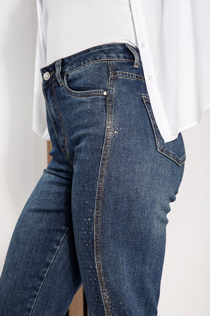 Blugi Baggy Fit Dama Alessia Albastri #A1213
