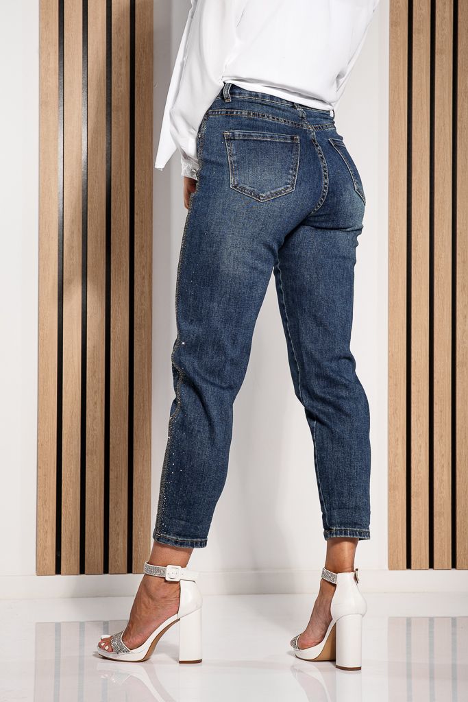 Blugi Baggy Fit Dama Alessia Albastri #A1213