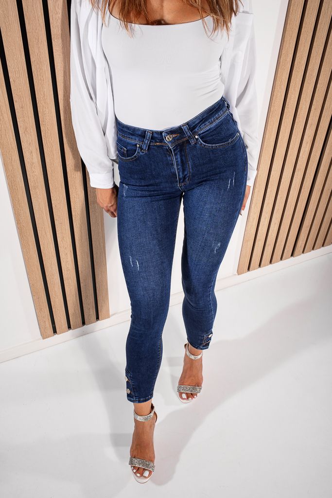 Blugi Skinny Dama Cybele Albastri #A1220