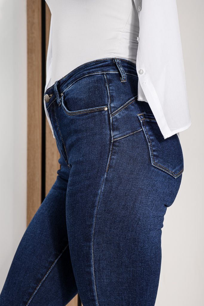 Blugi Skinny cu PushUp Dama Dalila Albastri #A1217