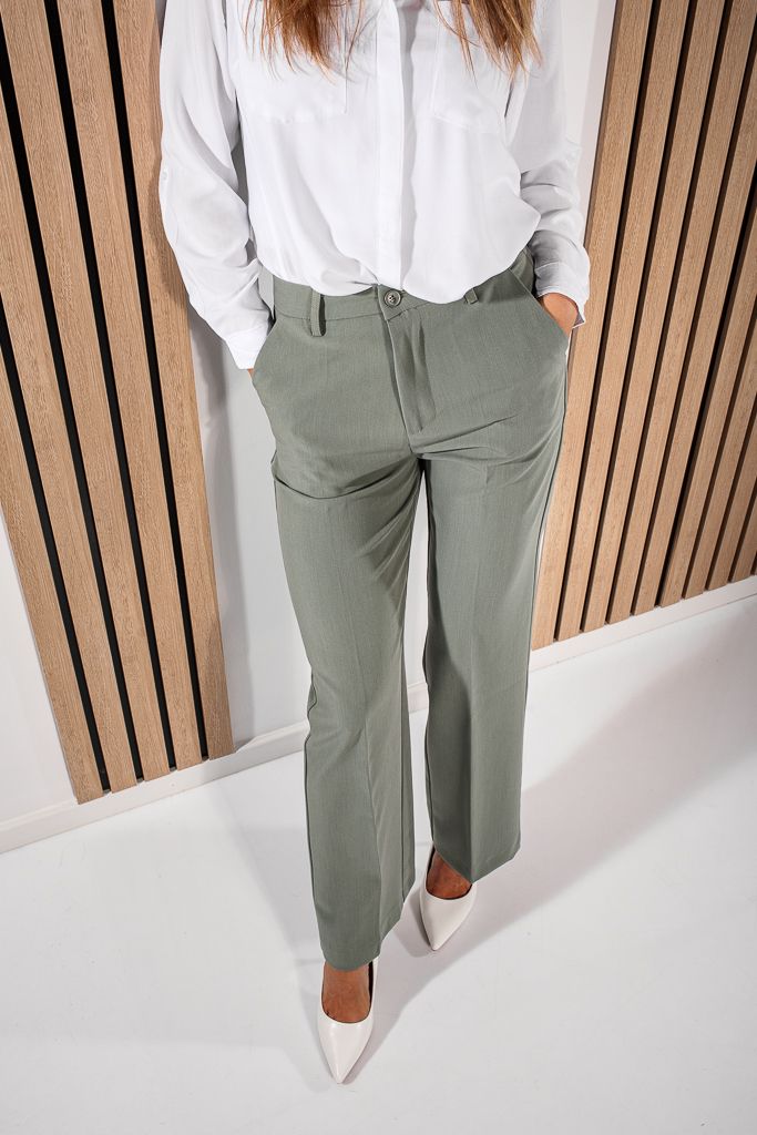 Pantaloni Casual Dama Alda Verzi #A1200