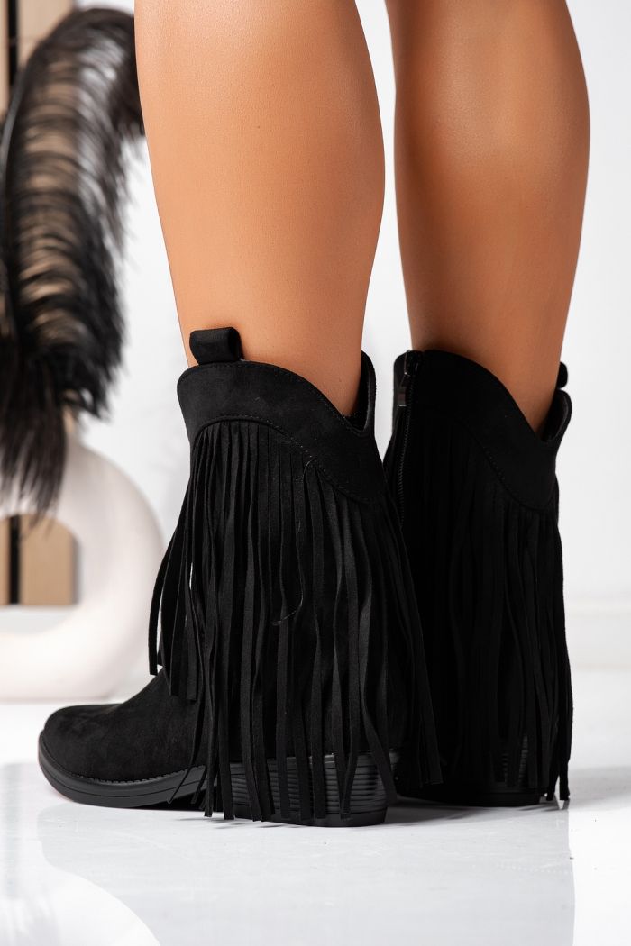 Ciocate dama captusite negre din piele ecologica Arlin #22615