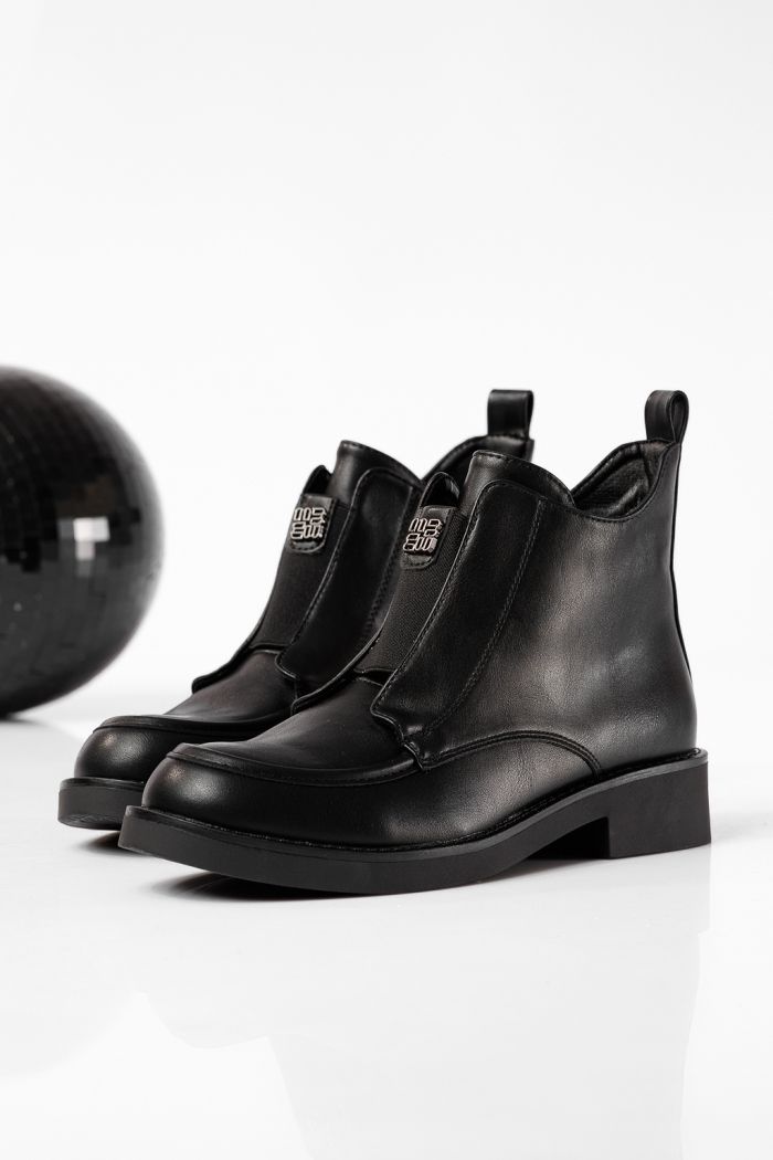 Ghete dama vatuite negre din piele ecologica Evelyn #22653