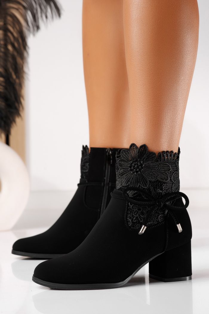 Botine Dama Îmblănite Amy Negre #22955