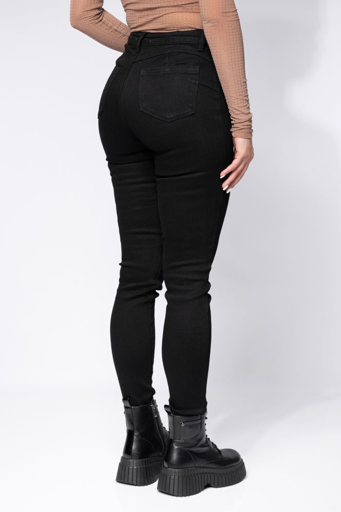 Blugi Skinny cu PushUp Vatuiti Dama Nancy Negri #A615