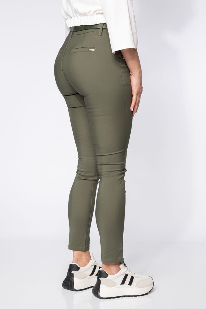 Pantaloni Casual Dama Amelia Khaki #A667