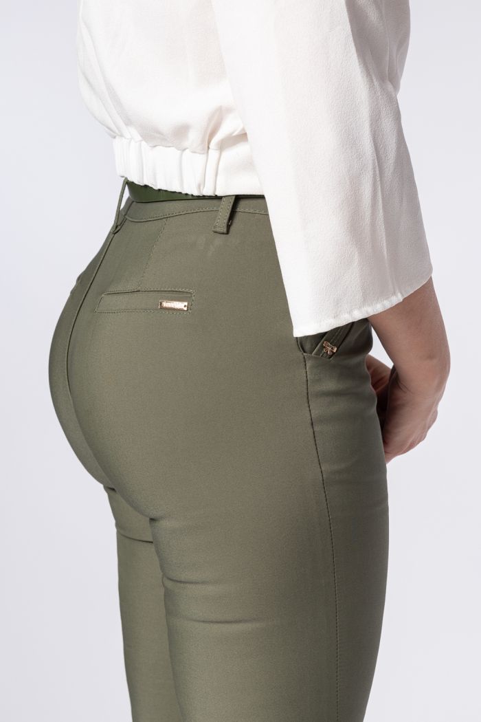 Pantaloni Casual Dama Amelia Khaki #A667