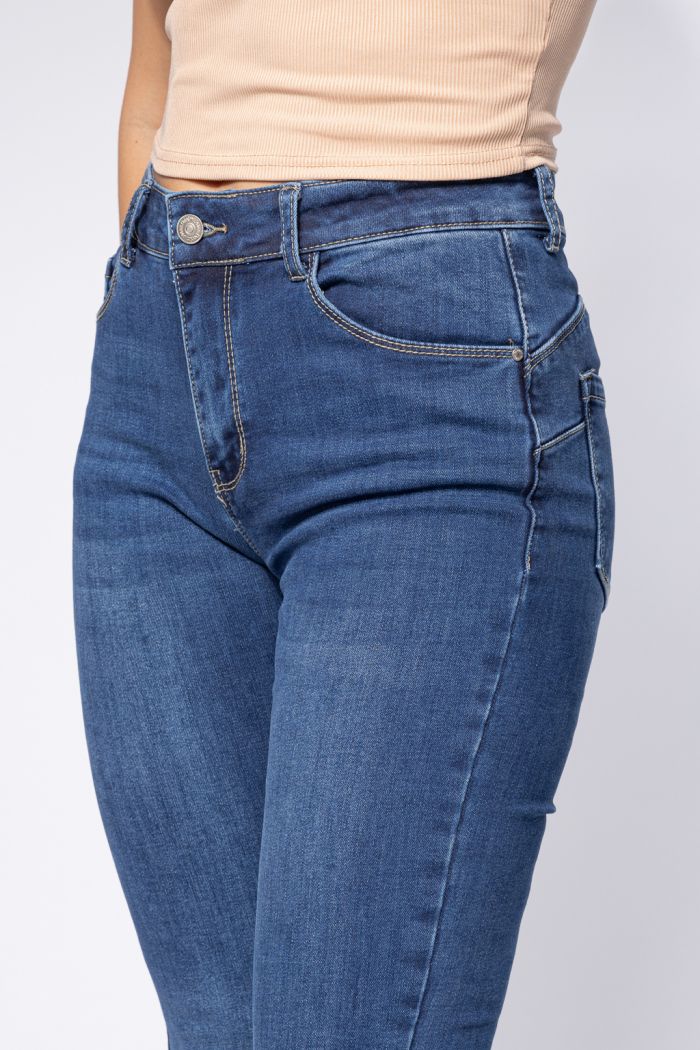 Blugi Skinny cu PushUp Vatuiti Dama Amira Albastri #A662