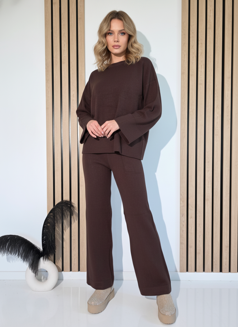 Compleu Dama maro Adela 2 piese tricot #A1237