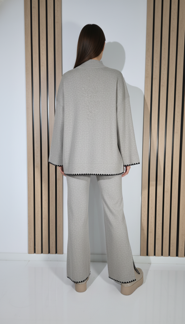  Compleu Dama bej June 2 piese tricot #A1277