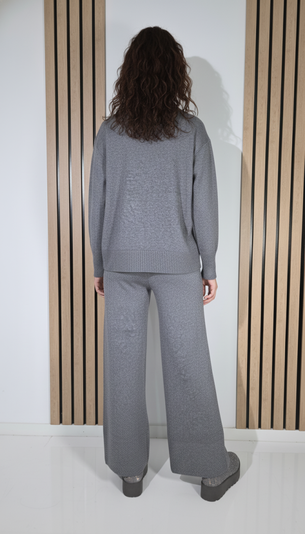  Compleu Dama gri Eliza 2 piese tricot #A1280