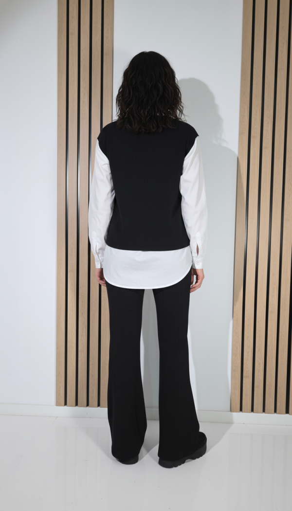  Compleu Dama negru Iris 2 piese tricot #A1271