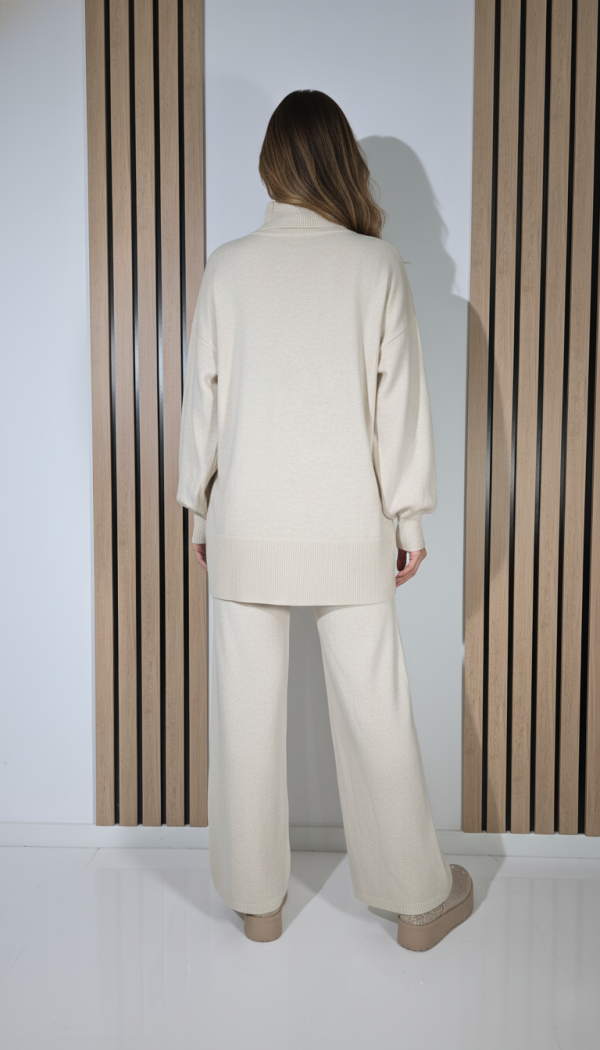  Compleu Dama bej Elvira 2 piese tricot #A1286