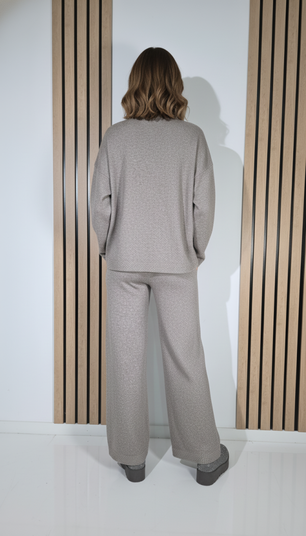  Compleu Dama bej Leila 2 piese tricot #A1290