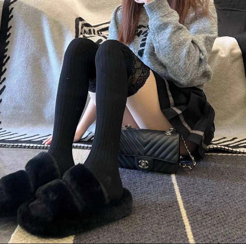 Ciorapi lungi dama negri Alexis #A1295