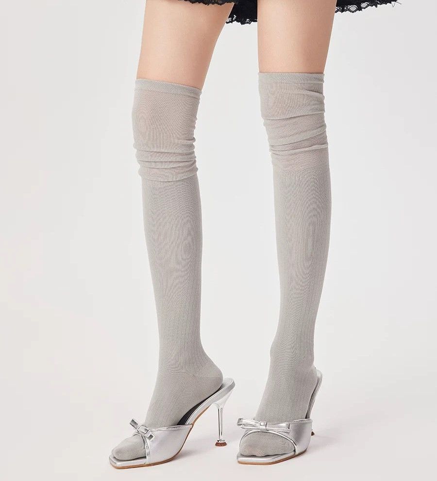 Ciorapi lungi dama gri Alis #A1303