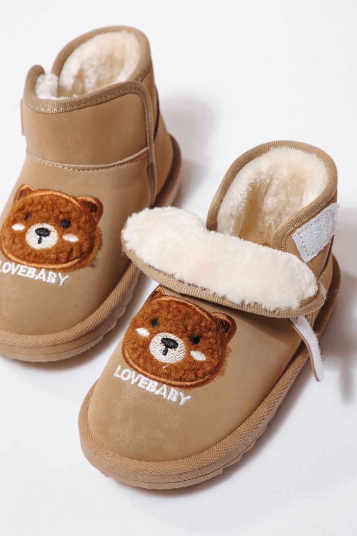 Ghete fete imblanite khaki din piele ecologica Julieta #23152