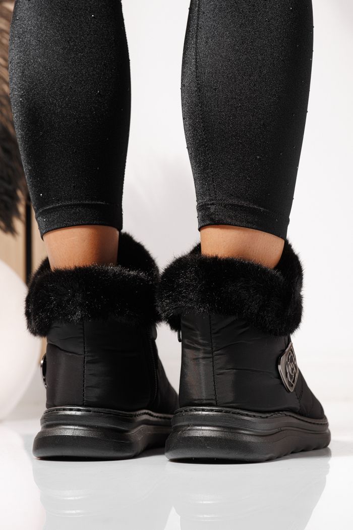 Ghete dama îmblănite negre din Fas Adelina #23063