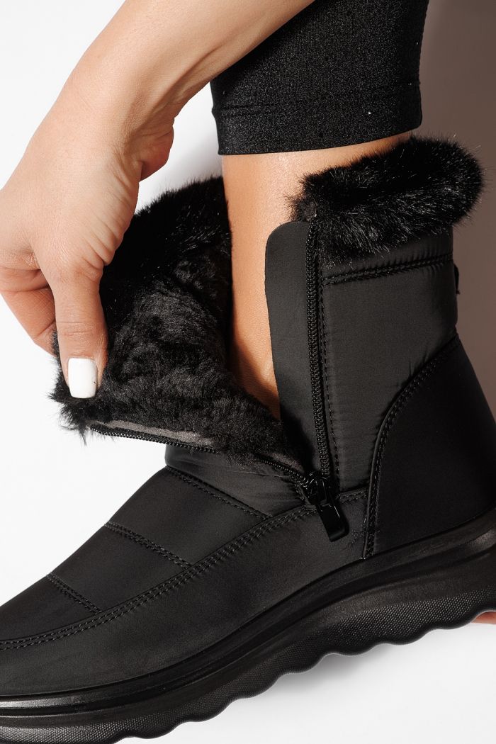 Ghete dama îmblănite negre din Fas Amelia #23065