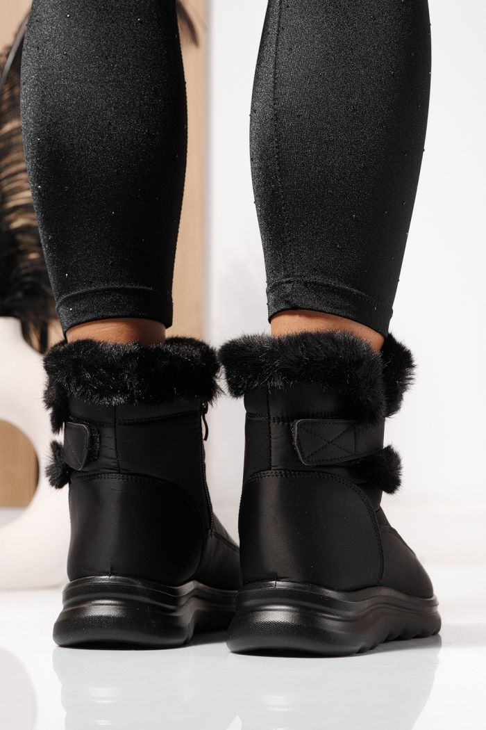 Ghete dama îmblănite negre din Fas Amelia #23065