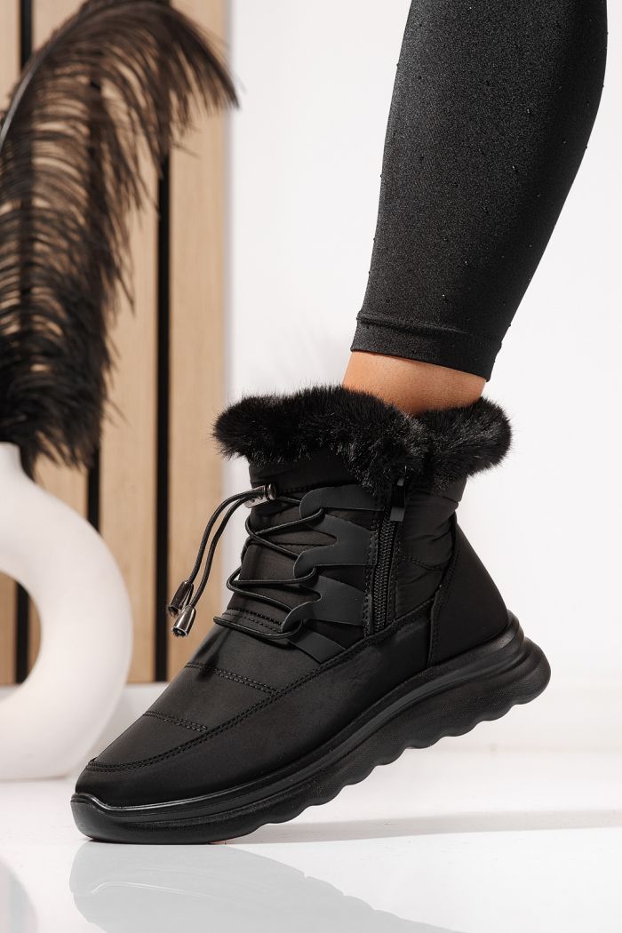 Ghete dama îmblănite negre din Fas Alice #23064