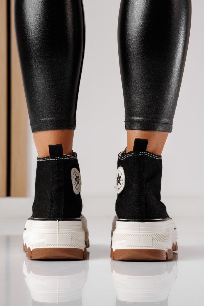 Adidasi dama negri din material textil Seline #24184