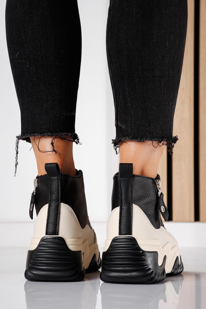 Adidasi dama negri  din piele ecologica Layla #24154