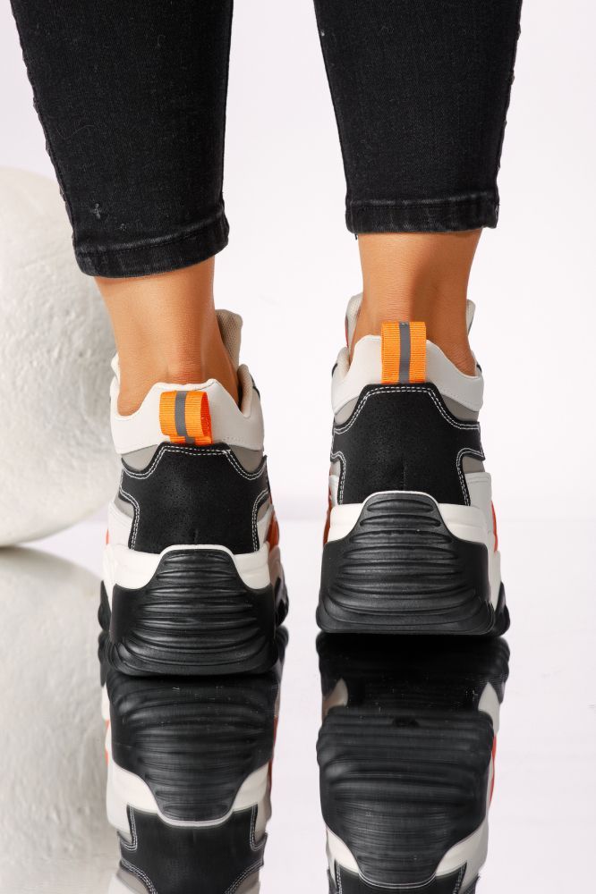 Adidasi dama gri din piele ecologica Maya #24157