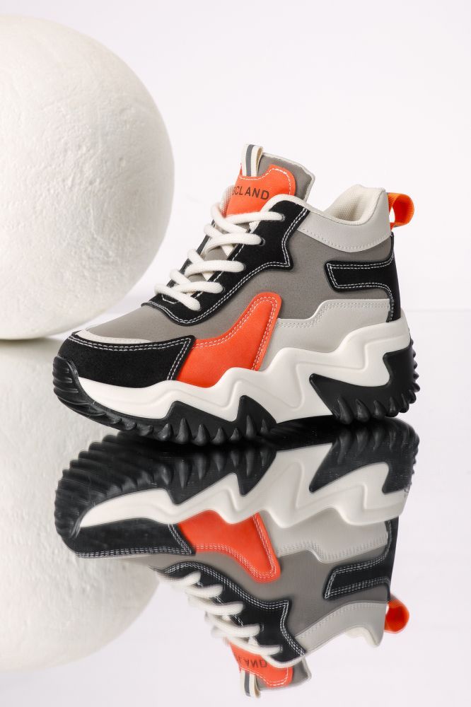 Adidasi dama gri din piele ecologica Maya #24157